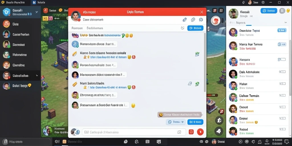 Screenshoot dari fitur interaksi pemain yang seru.