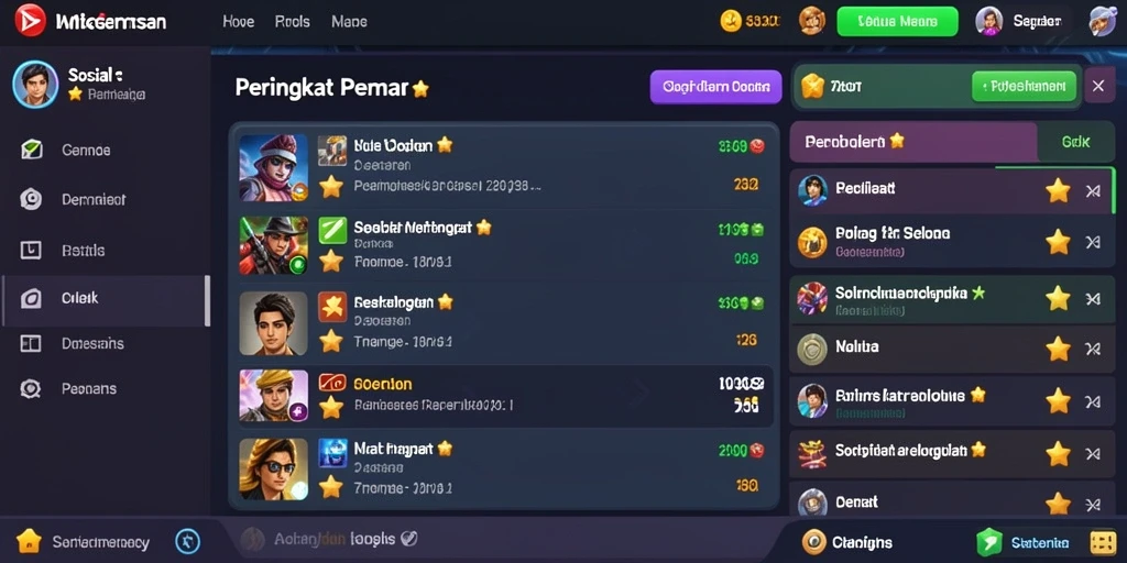 Tangkapan layar menunjukkan pilihan senjata dan barang.